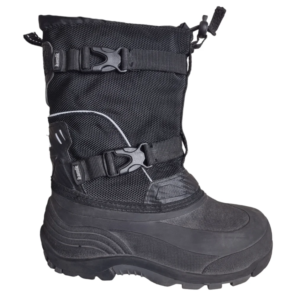 Kamik Glacial Black Waterproof Winter Boots Unisex Youth Size 1